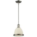 Z-Lite Mason 1 Light Mini Pendant, Brushed Nickel & Matte Opal 714MP-BN